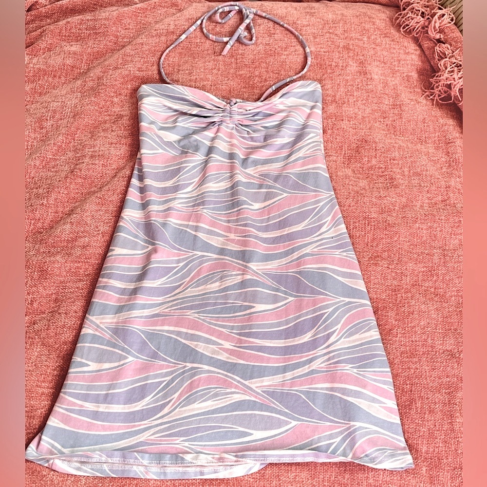 Pastel Cotton Halter Dress